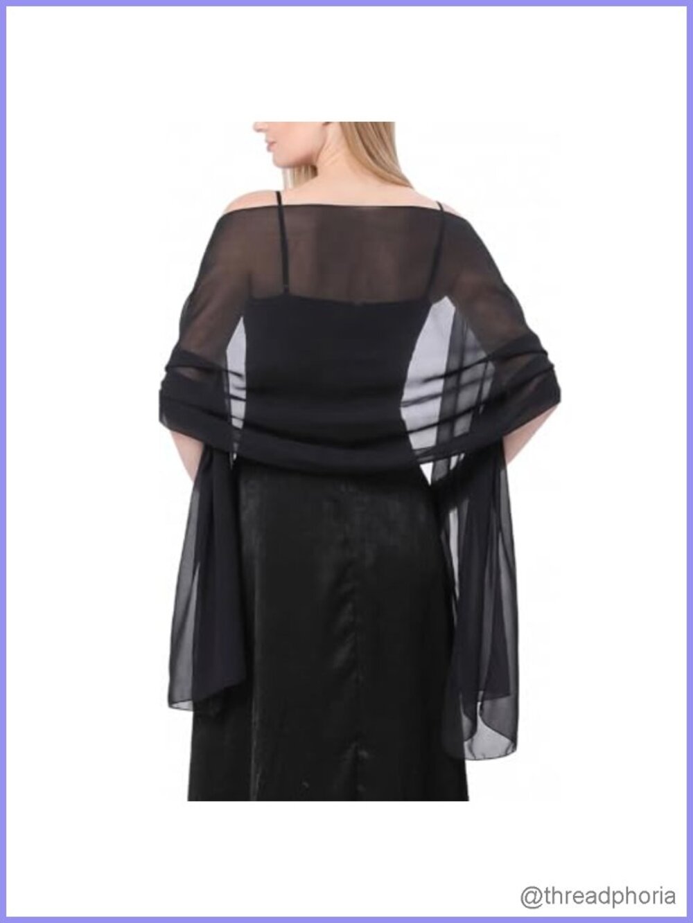 Sheer Chiffon Shawl Wrap for Evening Dresses Wedding Cover Up